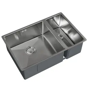 Liquida EL670BS 1.5 Bowl Undermount Brushed Steel Kitchen Sink