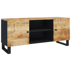 Berkfield TV Cabinet 105x33x46cm Solid Wood Mango