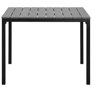 Garden Table Synthetic Material Grey PRATO