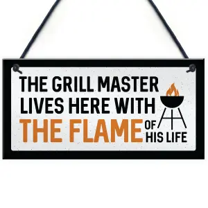 Funny BBQ Sign For Outdoor Hanging Wall Sign For Shed Garden Sign Gift For Men