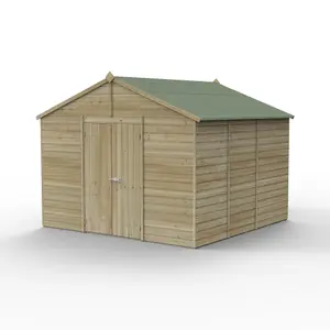 Beckwood 10x10 Apex Shed - No Windows - Double Door