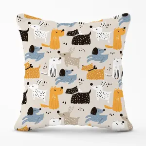 Hand Drawn Dogs Outdoor Cushion 45cm x 45cm