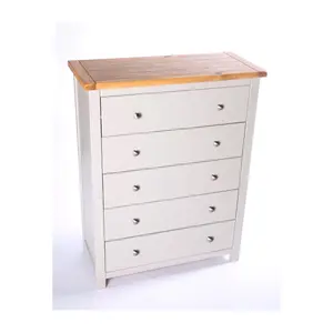 Argenta 5 Drawer Chest of Drawers Chrome Knob