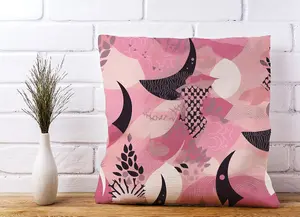 Abstract Pink Moon Pattern Cushions 45cm x 45cm