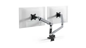 Durable SELECT PLUS Dual Arm Monitor Mount Desk Clamp for 2 Screens - 17 - 32"