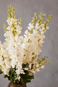 Fiori 90cm White Delphinium Spike Artificial Plant Foliage