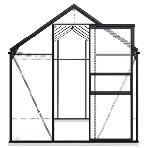 Berkfield Greenhouse with Base Frame Anthracite Aluminium 7.03 m2