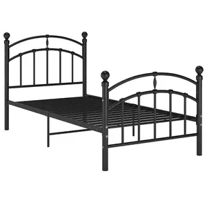 Berkfield Bed Frame Black Metal 100x200 cm