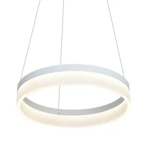 Milagro Ring 40CM LED Designer Pendant Lamp A Stunning Centrepiece Formed From A Hypnotic White Circular 24W(120W) LED Hoop