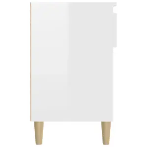 Berkfield Shoe Cabinet High Gloss White 102x36x60 cm Engineered Wood