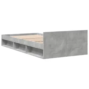 Berkfield Bed Frame with Drawer without Mattress Concrete Grey 75x190 cm Small Single