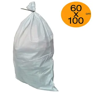 Rubble Sacks 60cm x 100cm Builders Bag Sack Tough Waste Woven (Pack of 50)