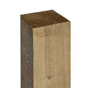 210cm H x 7.5cm W Wood Fence Post (Set of 3) Natural