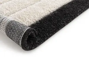 GoodHome Chios Black Medium Rug, (L)150cm x (W)80cm