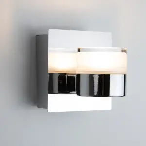 Single Polished Chrome 6W LED Bathroom Wall Light