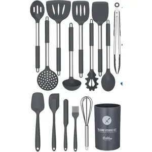 Artechworks 14 Piece Cooking Utensil Set Grey