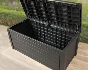 Keter Rockwood XL 630L Outdoor Garden Storage Box Anthracite