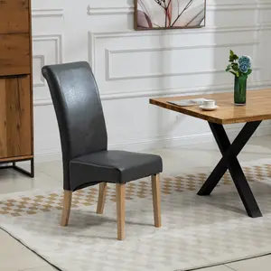 Rimini Vegan Leather PU Dining Chairs - Set of 2