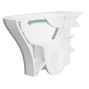 VitrA Koa White Slim Wall hung Square Toilet set with Soft close seat & Embedded cistern & frame