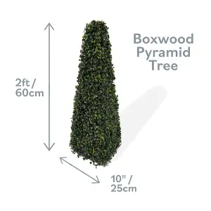 Best Artificial 2ft Pyramid Obelisk Boxwood Topiary Tree