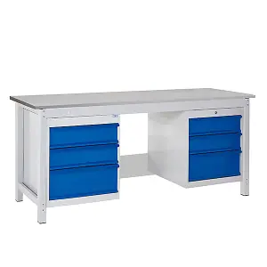 TUFF Heavy Duty Storage Workbench - 2 Drawers - W1400mm