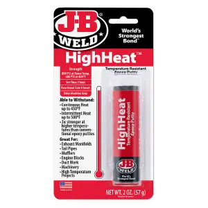 J-B Weld HighHeat Temperature Resistant Epoxy Putty Stick