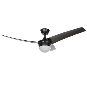 Ceiling Fan with Light Black JIBOA