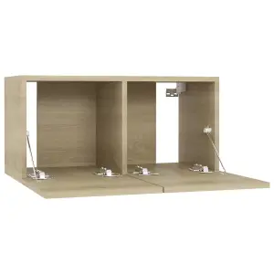 Berkfield Hanging TV Cabinets 2 pcs Sonoma Oak 60x30x30 cm