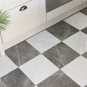 Floor Pops Bonneville Marble Self Adhesive Vinyl Floor Tiles Pack of 10 (0.93sqm)