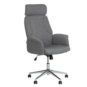 Beliani Minimalist Office Chair Grey PILOT