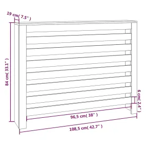 Berkfield Radiator Cover White 108.5x19x84 cm Solid Wood Pine