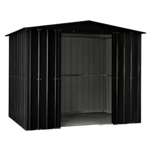 Globel 8x5ft Apex Metal Garden Shed - Anthracite Grey