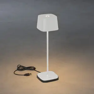 Indoor Outdoor Rechargeable Cordless Table Lamp White