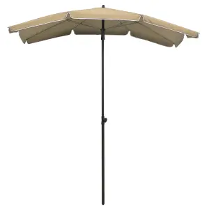 Berkfield Garden Parasol with Pole 200x130 cm Taupe