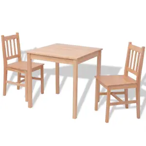 Berkfield Three Piece Dining Set Pinewood