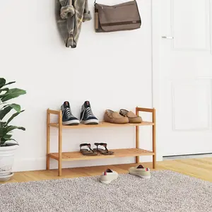 Berkfield Shoe Rack 69x27x41 cm Solid Wood Walnut