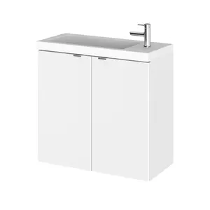 Fusion 600mm Wall Mount Vanity Unit Gloss White