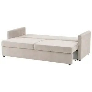 Sofa Bed BLEIK Light Beige with Storage