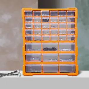 39 Drawers Plastic Storage Cabinet Organizer