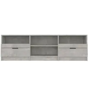 vidaXL TV Cabinet Concrete Grey 150x33.5x45 cm Engineered Wood