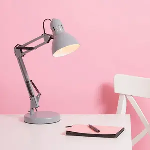 Shaina 35cm Desk Lamp Cool Grey / Yes