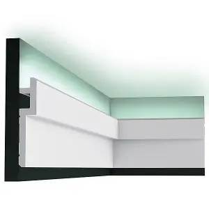 Orac Decor C395 Contemporary Coving or LED Lighting Moulding 2 Pack - 4 Metres