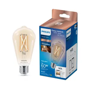 Philips WiZ E27 60W LED Cool white & warm white ST64 Dimmable Light bulb