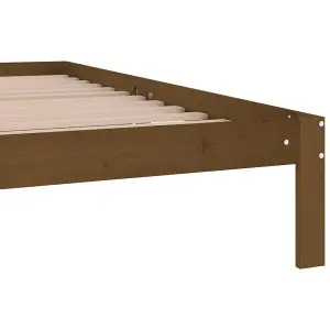 Berkfield Bed Frame Honey Brown Solid Wood Pine 200x200 cm