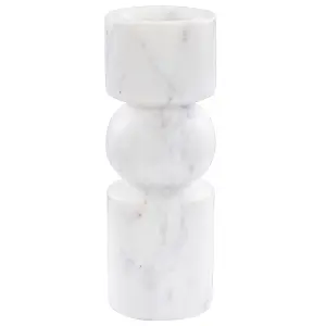 Candle Holder IOANNINA Stone White