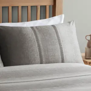 Denim Easy Care Duvet Cover Set with Pillowcases Grey / Single Duvet Cover + 1 Standard Pillowcase