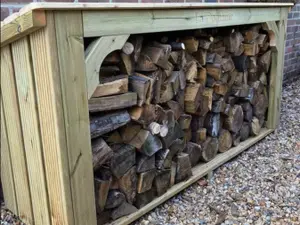 Beautiful Quality Wood Store - Small Log Store - Log Store - Personalisation - Outdoor Log Storage - Log Storage Shed