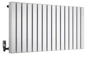 Ximax Vulkan Square VUS60090W White Horizontal Designer 4307BTU Radiator, (W)885mm x (H)600mm