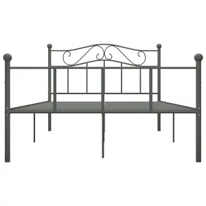 Berkfield Bed Frame Grey Metal 120x200 cm