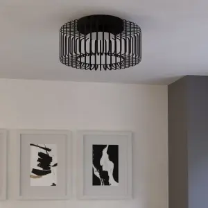 EGLO Ginestrone-Z Black Steel RGB Ceiling Light